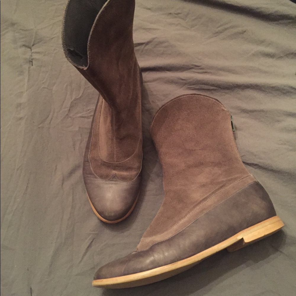 Leather Wing Tip Victorian Steampunk Style Boots